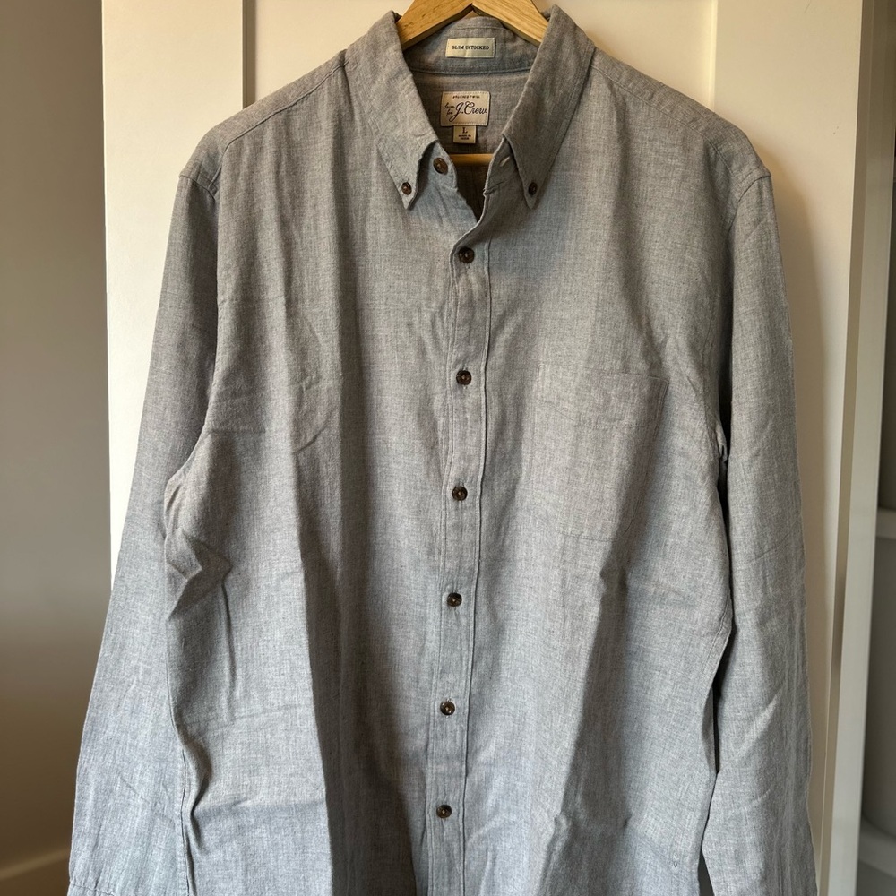 Mens J. CREW Brushed Twill Shirt (NWT)